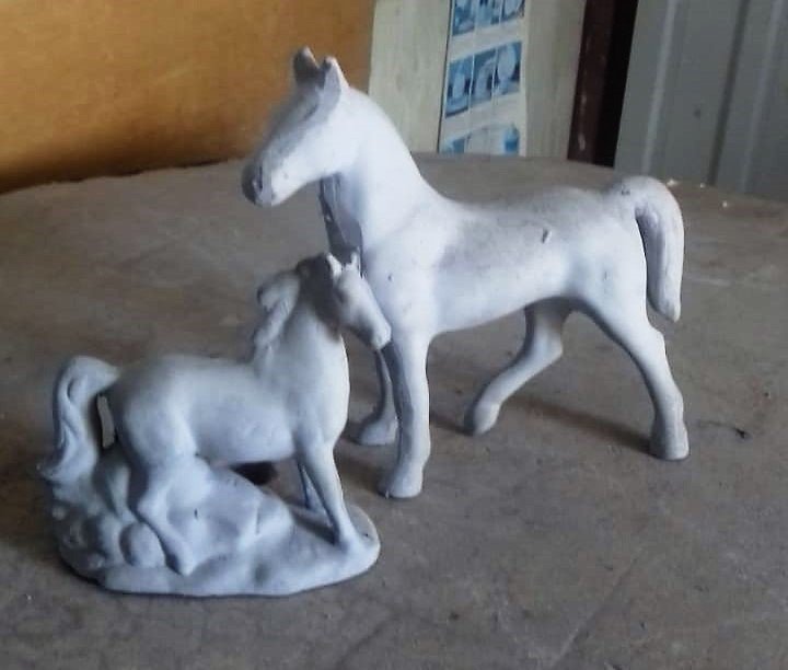 Horse greenware